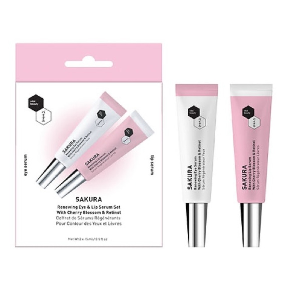New renewing eye & lip serum set